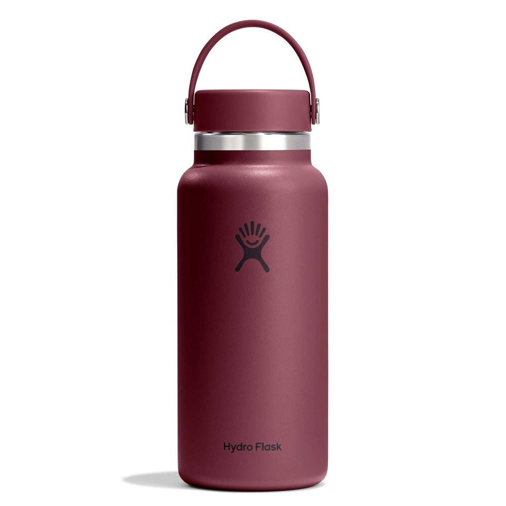 32 oz Wide Mouth Bottle - Burgundy