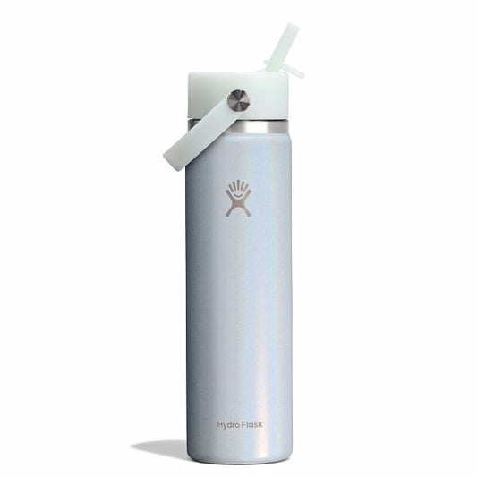 24 oz Wide Mouth with Flex Straw Cap - Glimmer Blue